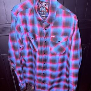 DIXXON Halloween edition “ Jason “ rare, size L men’s button down flannel